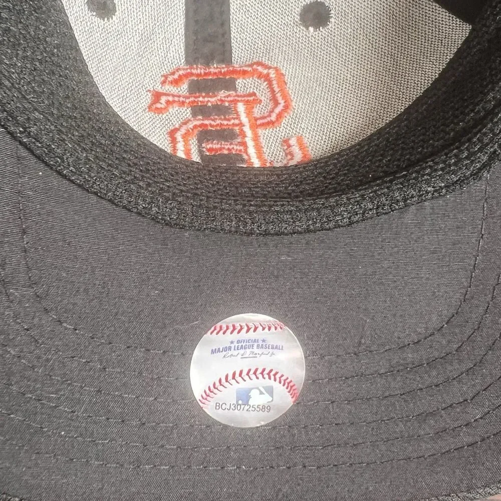 OC Sports Boy's Strapback Hat‎ Black Embroidered San Francisco Giants Logo Youth